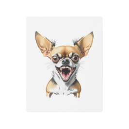 meanチワワ |おもしろい犬 メタルプリント