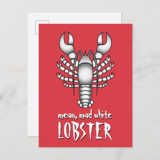 mean不機嫌ホワイトロブスタージョーダンピーターソンミーム ポストカード (正面/裏面)