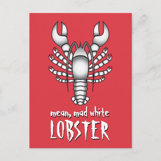 mean不機嫌ホワイトロブスタージョーダンピーターソンミーム ポストカード (正面)