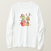 Mean Green Coffee, Funny Christmas Caffeine Vibes Tシャツ (デザイン正面)