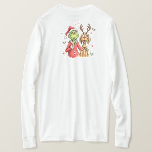 Mean Green Coffee, Funny Christmas Caffeine Vibes Tシャツ (デザイン裏面)