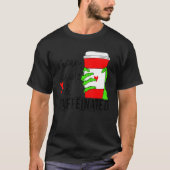 Mean Inside And Caffeinated Skeleton Hand Coffee L Tシャツ (正面)