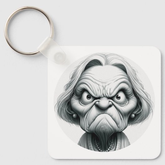 "Mean Nancy" Aluminum Keychain キーホルダー (正面)