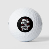 Mean Tweetsと安いガスドナルド・トランプ2024 ゴルフボール (正面)