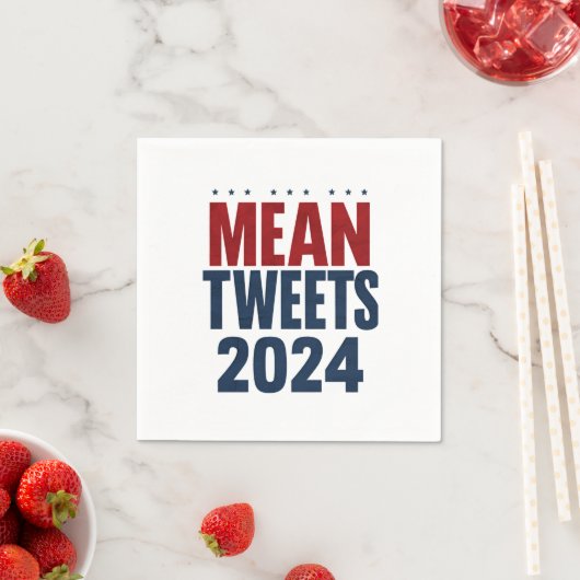 Mean Tweets 2024年の選挙おもしろいトランプ スタンダードカクテルナプキン (インサイチュ)