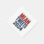 Mean Tweets 2024年の選挙おもしろいトランプ スタンダードカクテルナプキン (角)