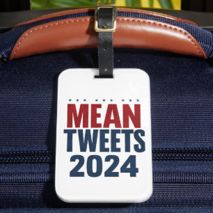 Mean Tweets 2024年の選挙おもしろいトランプ ラゲッジタグ