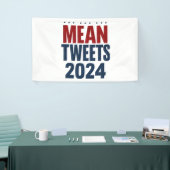 Mean Tweets 2024年の選挙おもしろいトランプ 横断幕 (トレードショー)