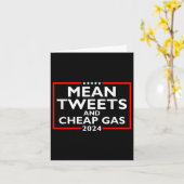 Mean Tweets And Cheap Gas おもしろい 2024 Pro-trump Ele カード (黄色い花)