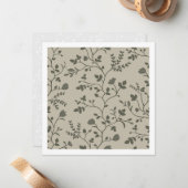Meandering Florals Gentle Earthy Botanicals Card ノートカード (正面/裏面インサイチュ)