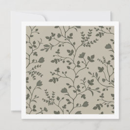 Meandering Florals Gentle Earthy Botanicals Card ノートカード