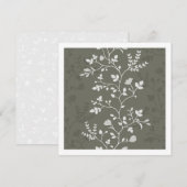 Meandering Florals Minimalist Botanical Card ノートカード (正面/裏面)