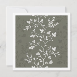 Meandering Florals Minimalist Botanical Card ノートカード