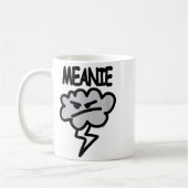 Meanie Cloud Lightning Funny コーヒーマグカップ (左)