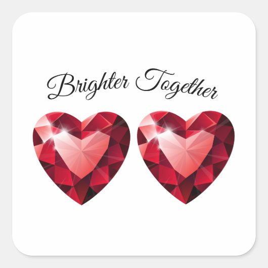 Meaningful Gift for her – Elegant Love スクエアシール (正面)