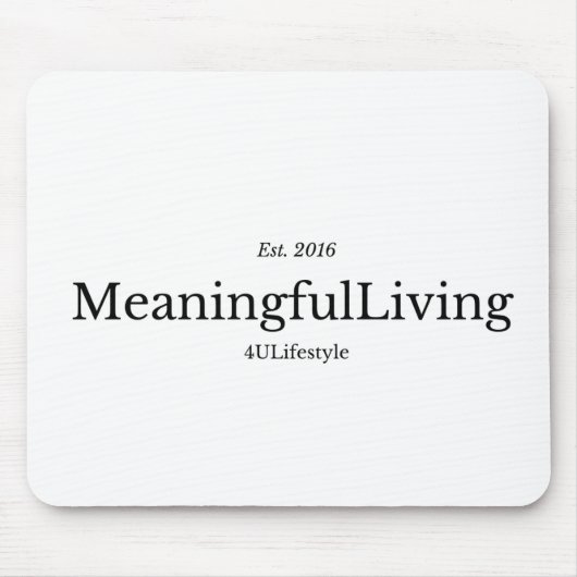 MeaningfulLiving Brand red phrase logo マウスパッド (正面)