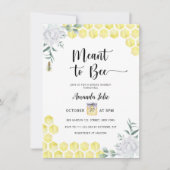 Meant to Bee ウェディングシャワーの招待状 招待状 (正面)