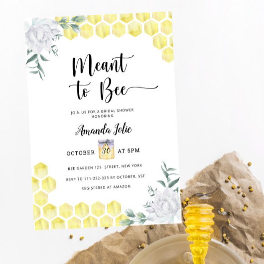 Meant to Bee ウェディングシャワーの招待状 招待状