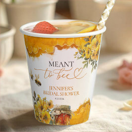 Meant To Bee | 水彩花卉婚前お披露目パーティー 紙コップ
