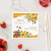 Meant To Bee | 水彩花卉婚前小聚 スタンダードカクテルナプキン (インサイチュ)