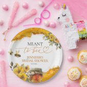 Meant To Bee | 水彩花卉婚前祝福会 ペーパープレート (パーティー)