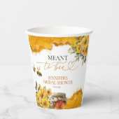 Meant To Bee | 水彩花卉婚前祝福会 紙コップ (正面)
