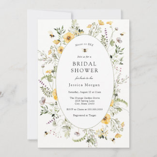 Meant to Bee Bridal Shower | Floral Garden  招待状
