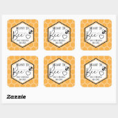 Meant to Bee Honeycomb Personalized Wedding スクエアシール (シート)