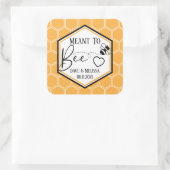 Meant to Bee Honeycomb Personalized Wedding スクエアシール (バッグ)