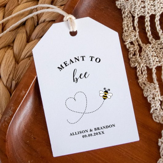 Meant to Bee Jar Label, Wedding Favor Honey ギフトタグ