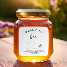 Meant to Bee Jar Label, Wedding Favor Honey  スクエアシール