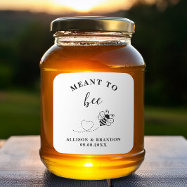 Meant to Bee Jar Label, Wedding Favor Honey  スクエアシール