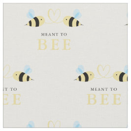 Meant To Bee Quote Funny Two Bees In Love Design ファブリック