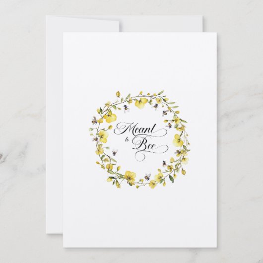 Meant to Bee Rustic Save the Date 招待状 (裏面)