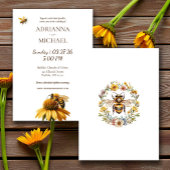 Meant to Bee Rustic Wedding Invitation 招待状