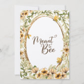 Meant to Bee Rustic Yellow Wedding Invitation 招待状 (正面)