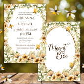 Meant to Bee Rustic Yellow Wedding Invitation 招待状