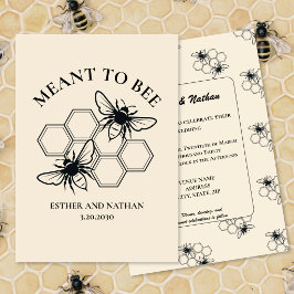 Meant to Bee Sweet Wedding 招待状
