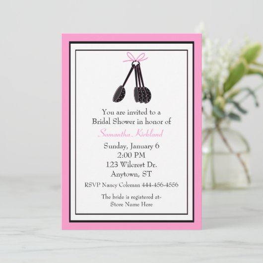 Measting Spoons Bridal Shawer Invitation 招待状 (スタンド正面)