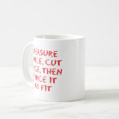 Measure and force コーヒーマグカップ (正面左)