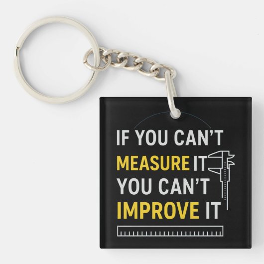 Measure It Improve It - Lean Six Sigma Motivation キーホルダー (正面)