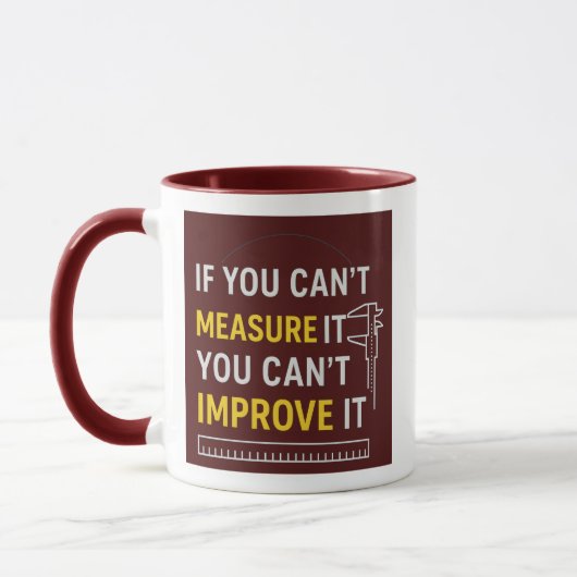 Measure It Improve It - Lean Six Sigma Motivation マグカップ (左)