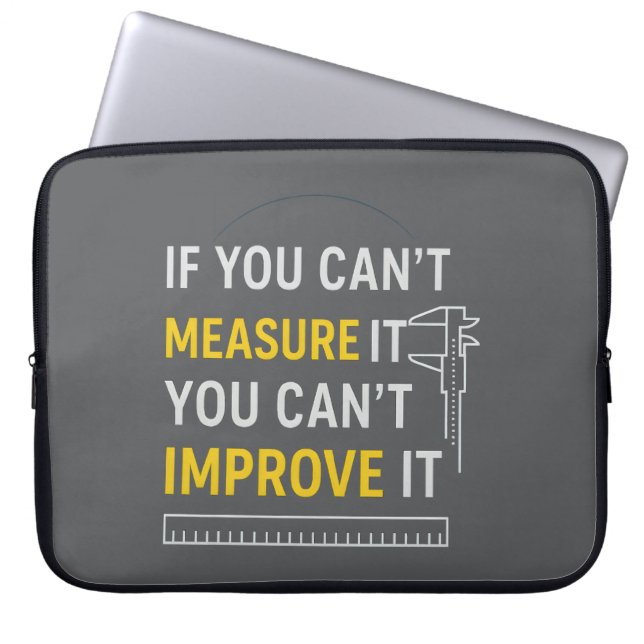 Measure It Improve It - Lean Six Sigma Motivation ラップトップスリーブ (正面)