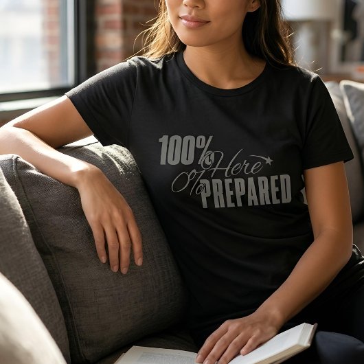 Measured Humour | Present v Prepared | ダーク Tシャツ
