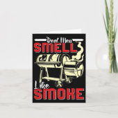 Meat Lover Real Men Smell Like Smoke Funny Men  カード (正面)