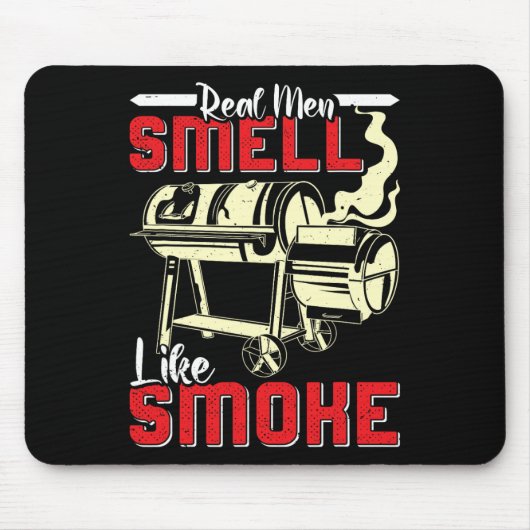 Meat Lover Real Men Smell Like Smoke Funny Men  マウスパッド (正面)