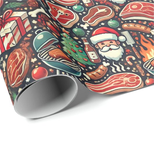 Meat Lovers' Christmas Wrapping Paper ラッピングペーパー (ロールコーナー)
