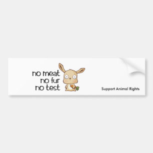 meat no test marlo, Support Animal Rights（肉なし、動物の権 バンパーステッカー