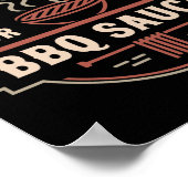 Meat Smoking Dad Quote For Funny Bbq Grill Meat Sm ポスター (角)