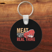 Meat Sweats Are A Real Thing Bbq Enthusiast  キーホルダー (正面)